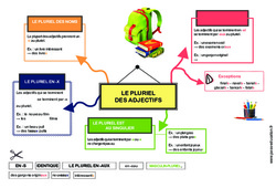 Le pluriel des adjectifs - Carte mentale à co - construire : 6ème, 7ème Harmos - PDF à imprimer