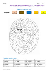 Lettre finale d’un mot - Coloriage magique : 7ème Harmos - PDF à imprimer