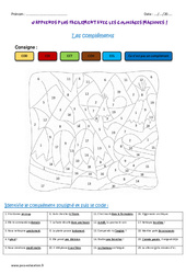 Les compléments - Coloriage magique : 6ème Harmos - PDF à imprimer