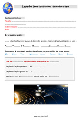 Système Solaire - Cours, Leçon : 5ème Harmos - PDF à imprimer