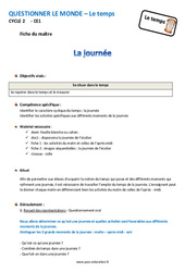 Séquence - Fiche de préparation Journée - Séquence - Fiche de préparation : 4ème Harmos - PDF à imprimer