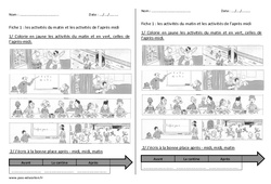 Activités du matin - Activités de l’après midi - Exercices : 4ème Harmos - PDF à imprimer