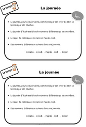 La journée - Cours, Leçon : 4ème Harmos - PDF gratuit à imprimer