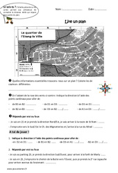 Lire un plan - Exercices : 5ème Harmos - PDF à imprimer