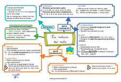 La nature des mots - Carte mentale : 7ème, 8ème Harmos - PDF à imprimer