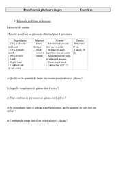 Plusieurs étapes - Problèmes - Exercices - 1 : 7ème Harmos - PDF à imprimer