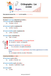 Les accents - Préparation aux évaluations : 6ème Harmos - PDF à imprimer