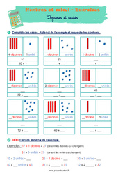 Dizaines et unités - Exercices corrigés : 3eme Harmos - PDF à imprimer