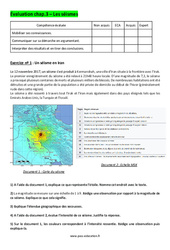 Les séismes - Examen Evaluation avec les corrigés : 10ème Harmos - PDF à imprimer