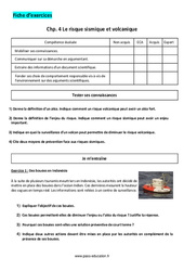 Exercice Le risque volcanique et sismique - Exercices corrigés : 10ème Harmos - PDF à imprimer