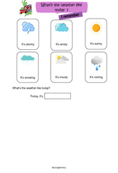 The weather - Cours, Leçon d'anglais  - Séquence 3 - My English Pass : 5ème, 6ème Harmos - PDF gratuit à imprimer