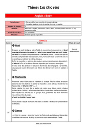 Anglais - Les cinq sens - Séquence complète - PDF à imprimer