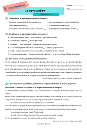 La ponctuation - Exercices de grammaire pour la  : 8ème Harmos - PDF à imprimer