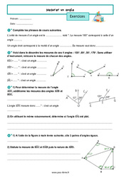 Mesurer un angle - Exercices de géométrie pour la  : 8ème Harmos - PDF à imprimer