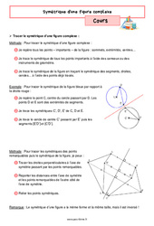 Symétrique d'une figure complexe - Cours de géométrie pour la  : 8ème Harmos - PDF à imprimer