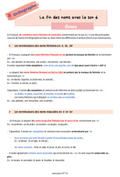 La terminaison des noms en [é] - Cours d'orthographe pour la  : 8ème Harmos - PDF à imprimer