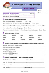 Infinitif du verbe - Évaluation de conjugaison : 5ème Harmos - PDF à imprimer