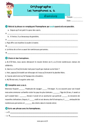 Les homophones grammaticaux a, à - Exercices d'orthographe : 5ème Harmos - PDF à imprimer