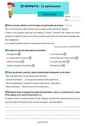 La ponctuation - Exercices grammaire : 5ème Harmos - PDF à imprimer