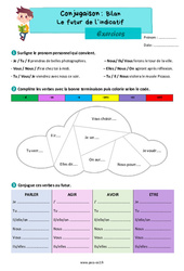 Le futur de l’indicatif (bilan) - Exercices de conjugaison : 5ème Harmos - PDF à imprimer