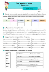 L’imparfait (bilan) - Exercices de conjugaison : 5ème Harmos - PDF à imprimer