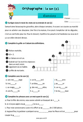 Son [z] - Exercices d'orthographe : 5ème Harmos - PDF à imprimer