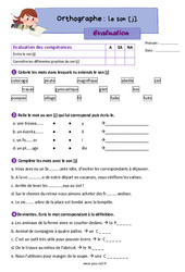 Son [j] - Évaluation d'orthographe : 5ème Harmos - PDF à imprimer