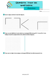 Tracer des quadrilatères - Exercices de géométrie : 5ème Harmos - PDF à imprimer