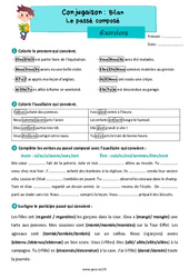 Le passé composé (bilan) - Exercices de conjugaison : 5ème Harmos - PDF à imprimer