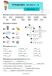 Les sons ei - ie - Exercices d’orthographe : 5ème Harmos - PDF à imprimer