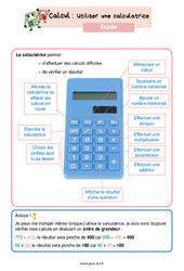 Utiliser une calculatrice - Cours, Leçon de calcul : 5ème Harmos - PDF gratuit à imprimer