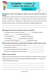 Le présent de l’indicatif des verbes en ER - Exercices de conjugaison : 6ème Harmos - PDF à imprimer