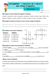 L’imparfait des verbes fréquents - Exercices de conjugaison : 6ème Harmos - PDF à imprimer