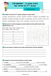 Le passé simple des verbes du  groupe - Exercices de conjugaison : 6ème Harmos - PDF à imprimer
