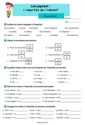 L' imparfait de l'indicatif - Exercices de conjugaison : 6ème Harmos - PDF à imprimer