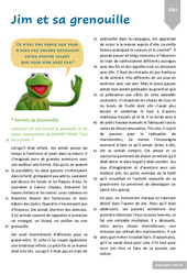 Jim et sa grenouille - Récit - Lecture : 6ème Harmos - PDF à imprimer