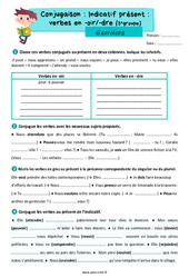 Indicatif présent- Fiches verbes en - oir/ - dre (3e groupe) - Exercices de conjugaison : 7ème Harmos - PDF à imprimer