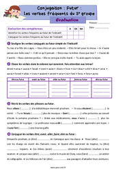 Futur des verbes fréquents du 3e groupe - Évaluation de conjugaison : 7ème Harmos - PDF à imprimer