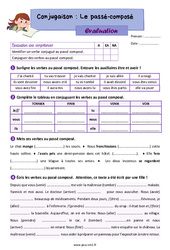 Le passé composé - Évaluation de conjugaison : 7ème Harmos - PDF à imprimer