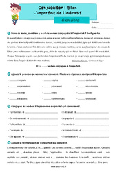 Imparfait de l’indicatif (Bilan) - Exercices de conjugaison : 7ème Harmos - PDF à imprimer