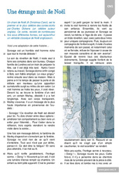 Une étrange nuit de Noël ! A Christmas Carol - Récit - Lecture : 6ème Harmos - PDF à imprimer