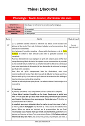 Phonologie - L'électricité - Séquence complète : 1ère Harmos - PDF à imprimer