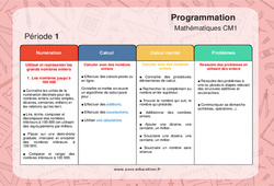 Mathématiques (Numération, Calcul, Calcul Mental, Problèmes) - Progression - programmation 2023 : 6ème Harmos - PDF à imprimer