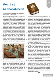 Roald et la chocolaterie - Récit - Lecture : 6ème Harmos - PDF à imprimer