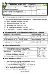 Les homophones ce/se/c’/s’/ces/ses - Examen Evaluation- Fiches QCM - Quiz : 7ème Harmos - PDF à imprimer