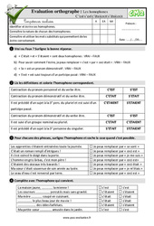 Les homophones grammaticaux - Fiches C’est/s’est/c’étai(en)t/s’étai(en)t - Examen Evaluation- Fiches QCM - Quiz : 7ème Harmos - PDF à imprimer