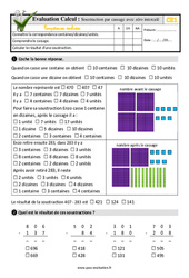 Soustraction par cassage avec zéro intercalé - Examen Evaluation- Fiches QCM - Quiz : 4ème Harmos - PDF à imprimer