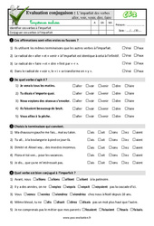 L’imparfait des verbes aller, voir, venir, dire, faire - Examen Evaluation- Fiches QCM - Quiz : 5ème Harmos - PDF à imprimer