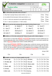 Le son [j] - (ye) - Examen Evaluation- Fiches QCM - Quiz  : 5ème Harmos - PDF à imprimer