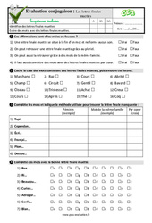 Les lettres finales muettes - Examen Evaluation- Fiches QCM - Quiz : 5ème Harmos - PDF à imprimer